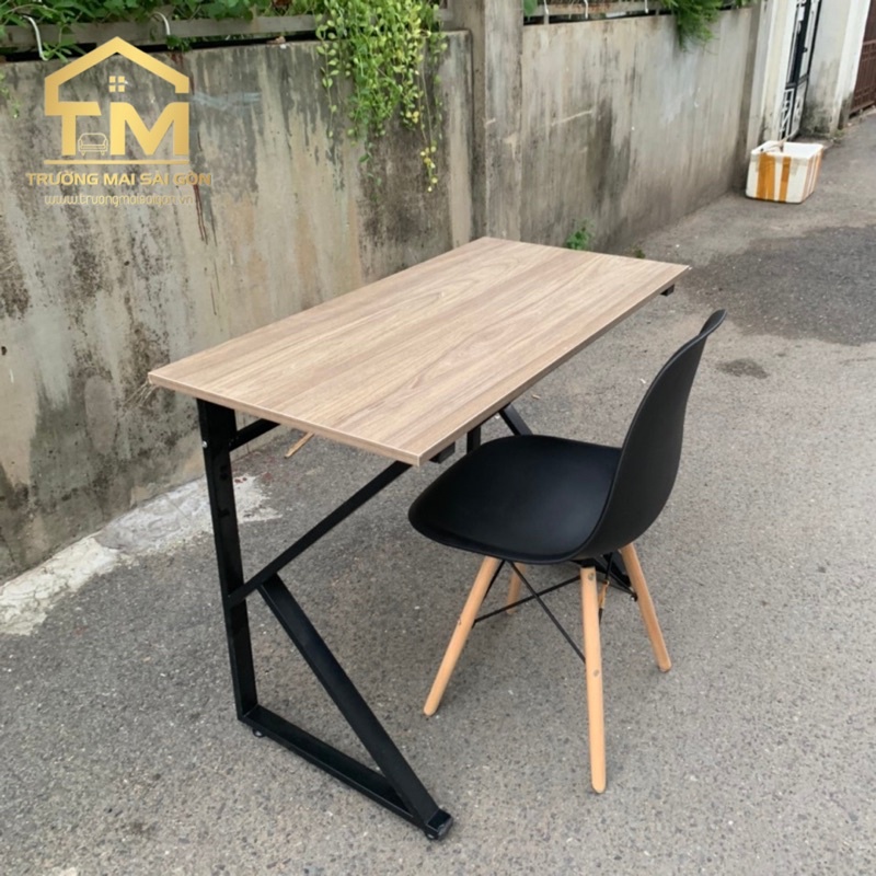Bàn làm việc chân chữ K 1mx50 Trường Mai Sài Gòn phong cách hàn quốc hiện đại mặt MĐF phủ melamin chống trầy cao cấp