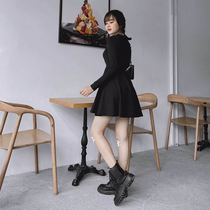 BASIC LONGSLEEVES DRESS - ĐẦM TAY DÀI DÁNG XOÈ