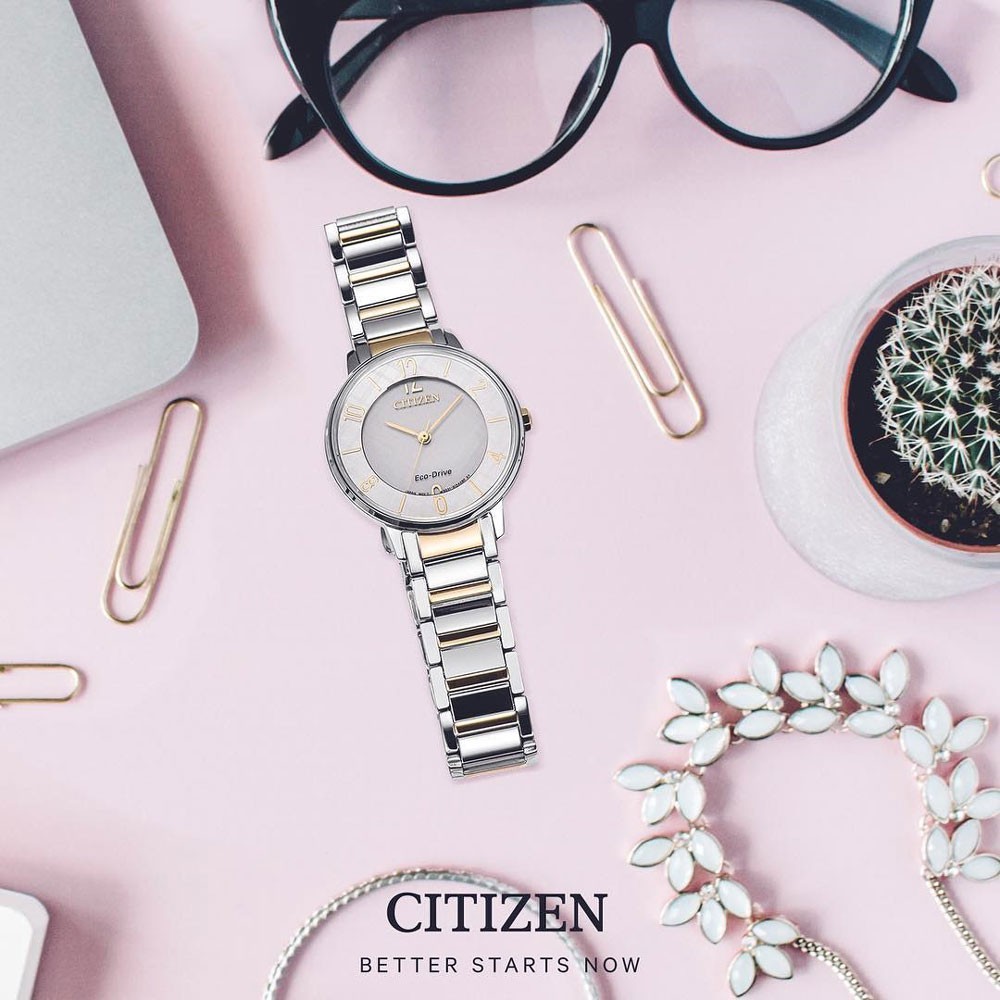 Đồng Hồ Nữ Citizen Dây Thép Không Gỉ EM0524-83A - Mặt Trắng (Sapphire)