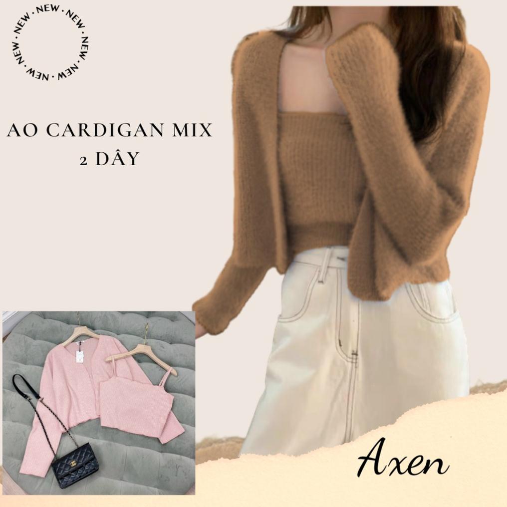 A06 CAO CẤP Set áo Cardigan len mix áo 2 dây ôm body (A06) OR | BigBuy360 - bigbuy360.vn