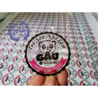 In sticker nhiều màu