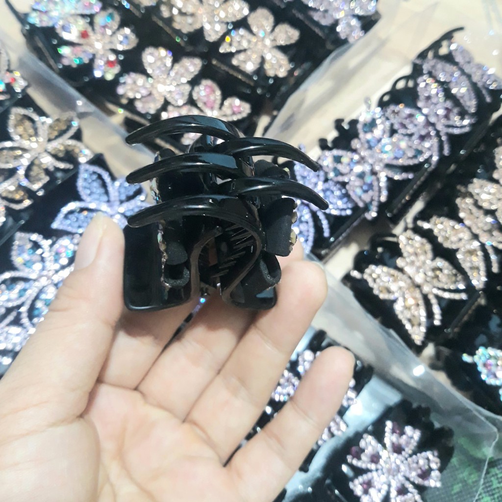 Kẹp tóc đính đá 5 - 3 răng cào 3 - 5 răng cặp tóc đính đá sang chảnh, XẢ LỖ NGHỈ BÁN