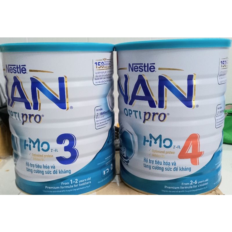 Sữa Bột Nestle NAN OPTIPRO HMO SỐ 3 ,4 Hộp 1.7kg. DATE 2023. MẪU MỚI