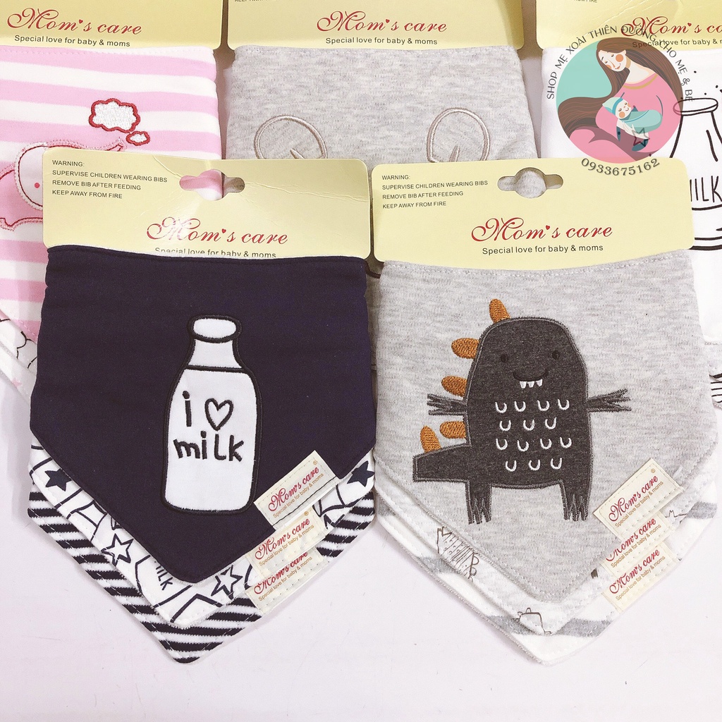 Set 3 Yếm Tam Giác Mom's Care Cho Bé