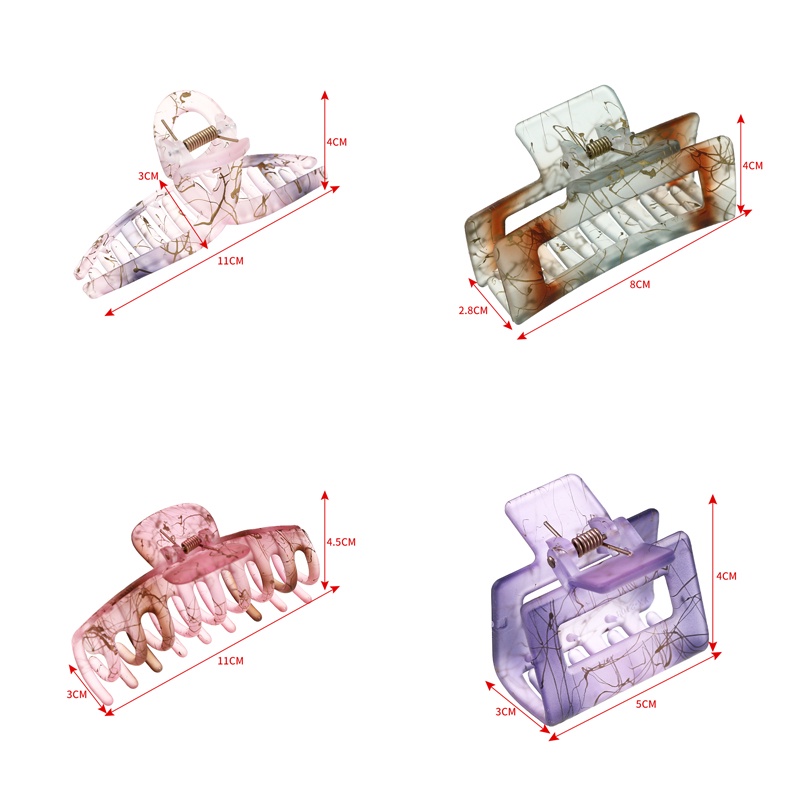 Haimeikang thời trang đơn giản kẹp tóc nhựa tính khí phụ kiện tóc phụ nữ