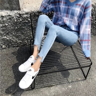Order quần jeans nữ dài ôm co dãn