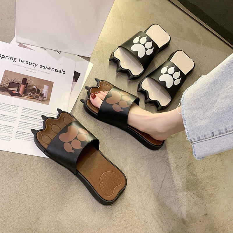 Dép lê Dép Đi Trong Nhà Tắm Chống Trượt Chân In Hoạt Hình Gấu Kiểu Hàn Quốc Dễ Thương Cho Cặp Đôi