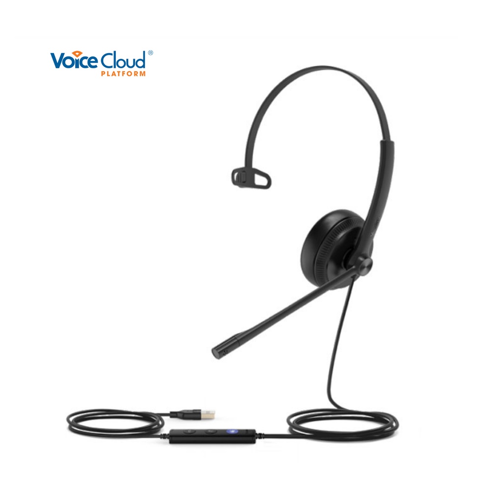 Yealink UH34 Mono Teams_Tai nghe tổng đài_Cổng USB_1 bên tai dành cho Call Center