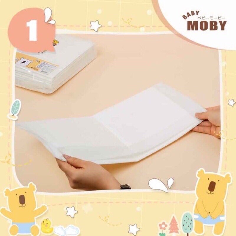 Bỉm miếng vệ sinh Moby cho bé sơ sinh ( Lót thấm vệ sinh sơ sinh )