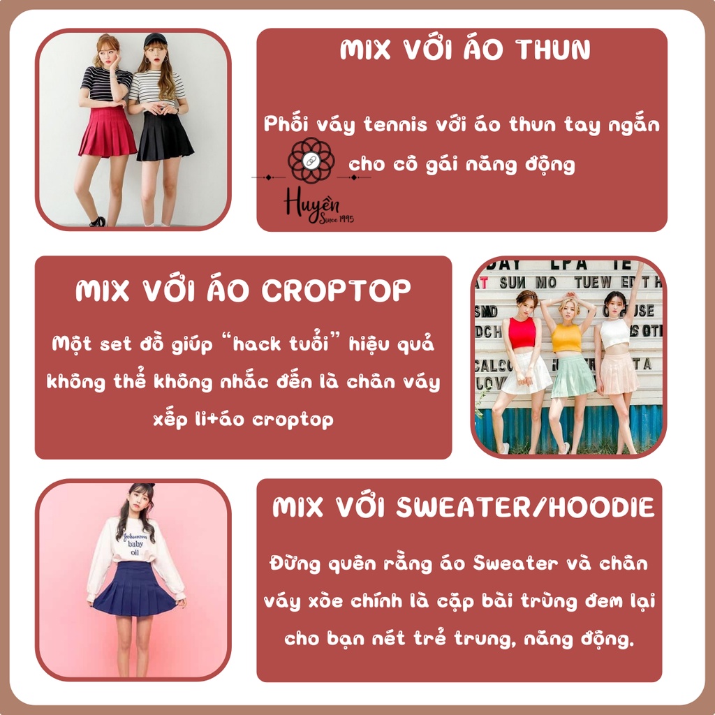 Chân Váy Tennis Ngắn Xếp Ly ,Cạp Cao Xòe, Dáng Chữ A Siêu Đẹp Phong Cách Hàn Quốc Cao Cấp ZOZO Hai Màu Trắng, Đen Có Lót | BigBuy360 - bigbuy360.vn
