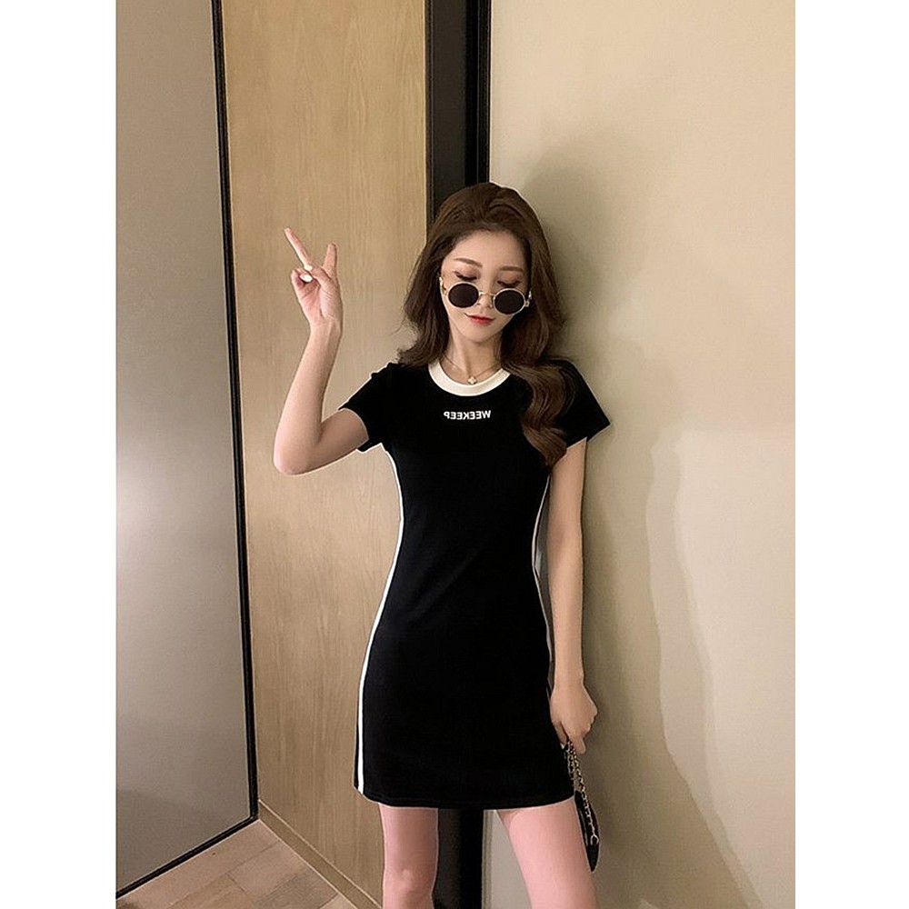 Váy Nữ Ôm Body Cộc Tay Kiểu Dáng Thể Thao | BigBuy360 - bigbuy360.vn