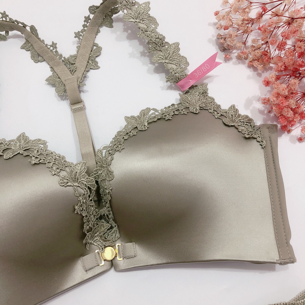 Bộ đồ lót cài trước không gọng mút dày nâng ngực và tạo khe tốt( LD-01)