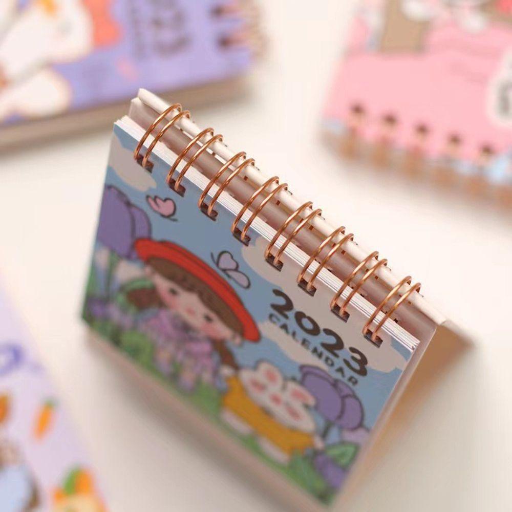 PEWANY Lịch Để Bàn Mini Họa Tiết Hoạt Hình Dễ Thương