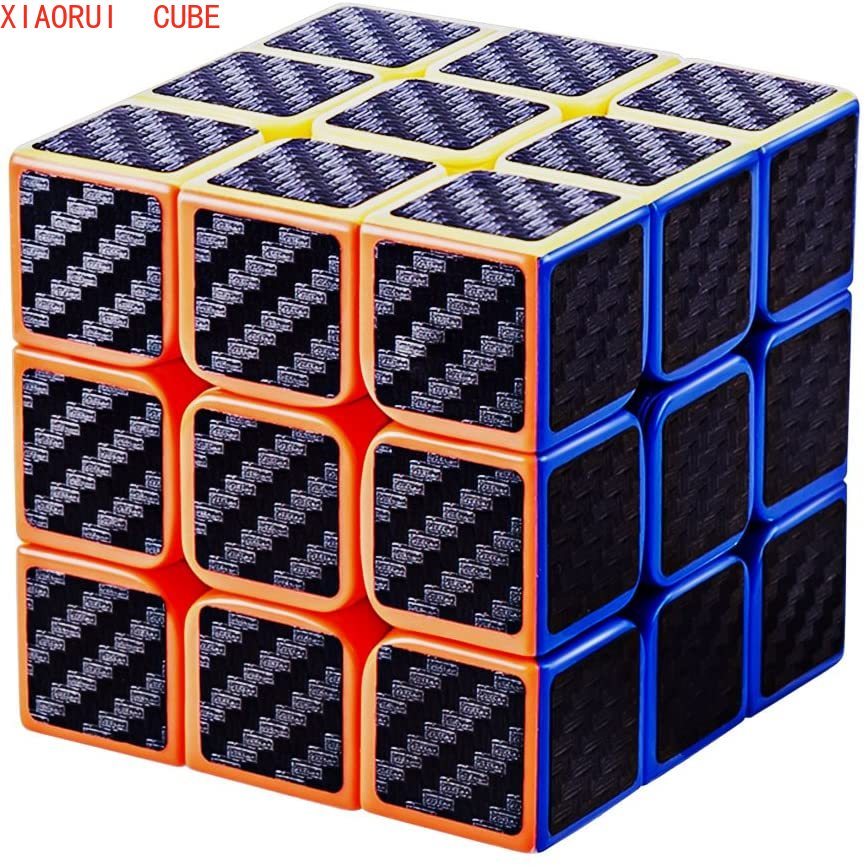 Khối rubik đồ chơi 3x3x3 thiết kế vỏ carbon màu đen thời trang