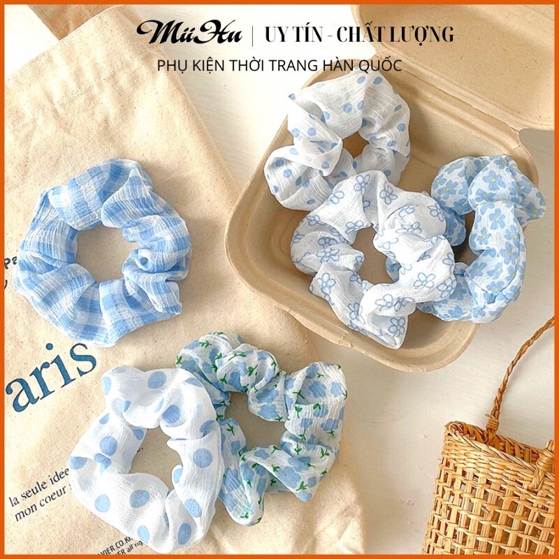 CỘT TÓC BUỘC TÓC VẢI NỮ SCRUNCHIES HOT TREND NHIỀU MẪU NHIỀU MÀU