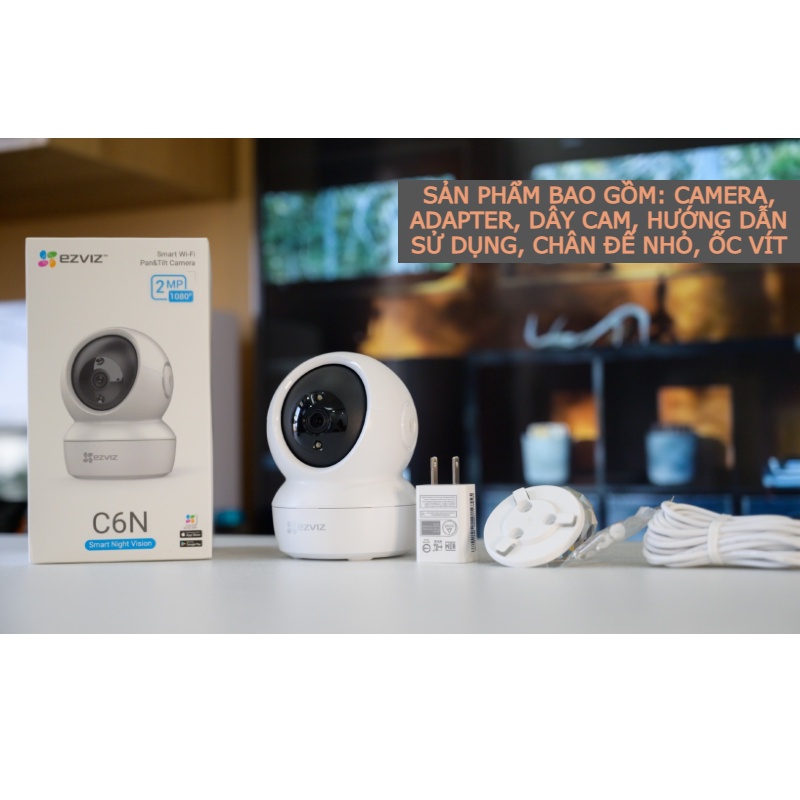 Camera ip wifi ezviz c6n 4M Quad HD ( 2K ) và Full HD 1080P 2M - Hàng chính hãng bảo hành 2 năm