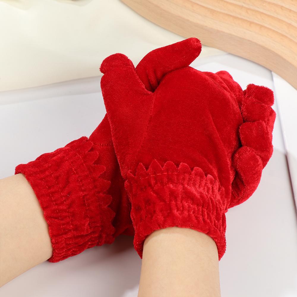 SUSANS Găng Tay Nhung Màu Sắc Nhã Nhặn Dành Cho Nữ