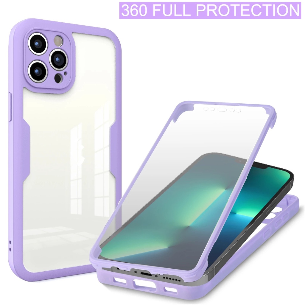 Ốp Điện Thoại Bảo Vệ Toàn Diện 360 Độ Dành Cho For iPhone 14 Pro Max 13 12 11 Pro Max XR X XS Max 7 8 Plus