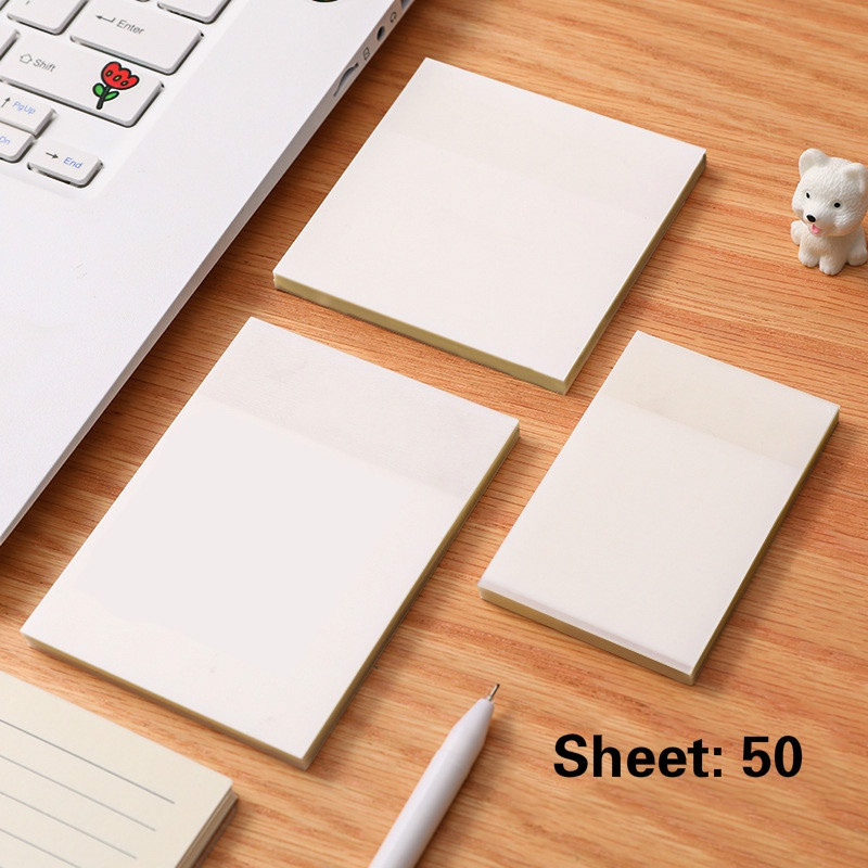 Set 50 giấy ghi chú trơn tiện lợi dễ sử dụng