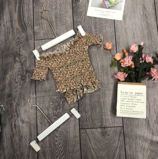 Áo croptop voan hoa nhúng