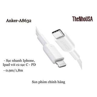 Cáp Anker Powerline II USB C to lightning - A8632 thumbnail