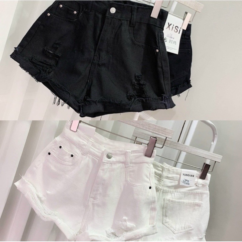 Short Jeans Rách Đen Trắng bigsize Ms 1048 | BigBuy360 - bigbuy360.vn