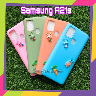 Ốp lưng Samsung A21s Su dẻo mịn gắn thú siêu dễ thương A21s