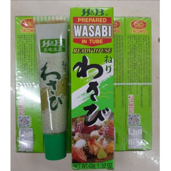 Mù Tạt xanh Wasabi H&B 45gr (1 lốc = 10 tuýp) 💯 Hàng công ty có tem chính hãng