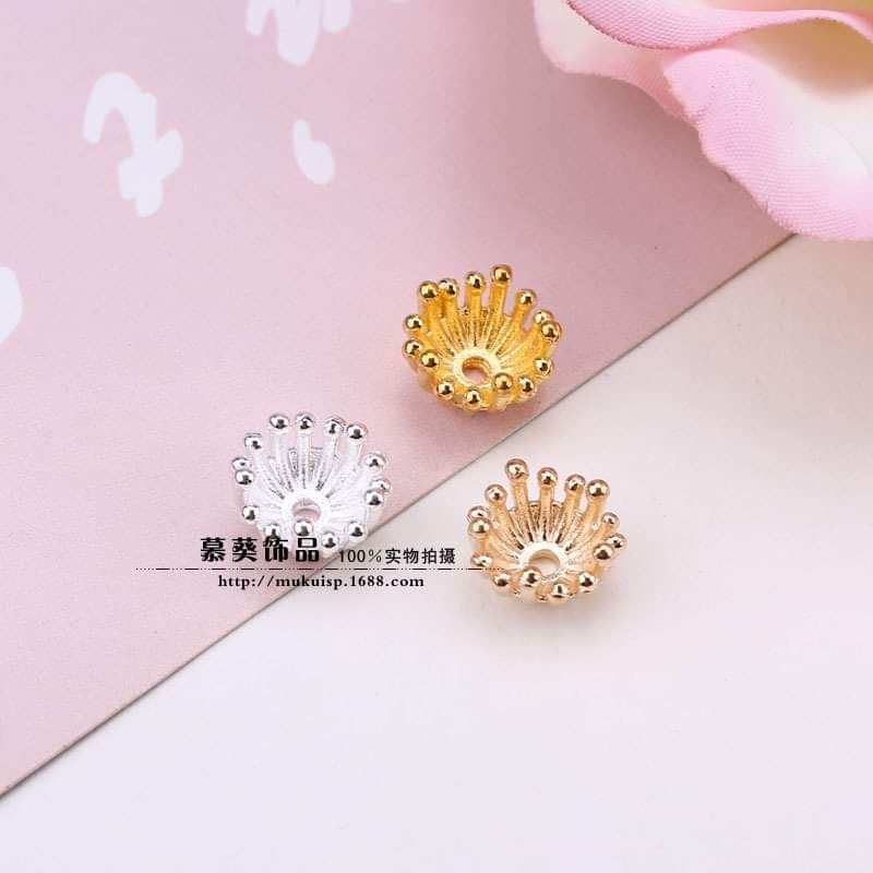 (5 cái) Phiến đúc nhụy hoa size 10mm, 11mm, 15mm, Nguyên liệu làm trang sức cổ trang, Nguyên liệu DIY