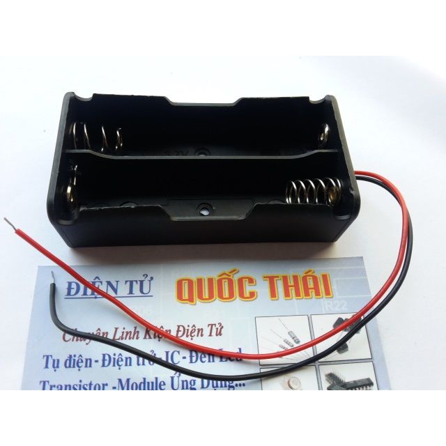 Đế 2 pin nối tiếp 18650 (pin sạc)