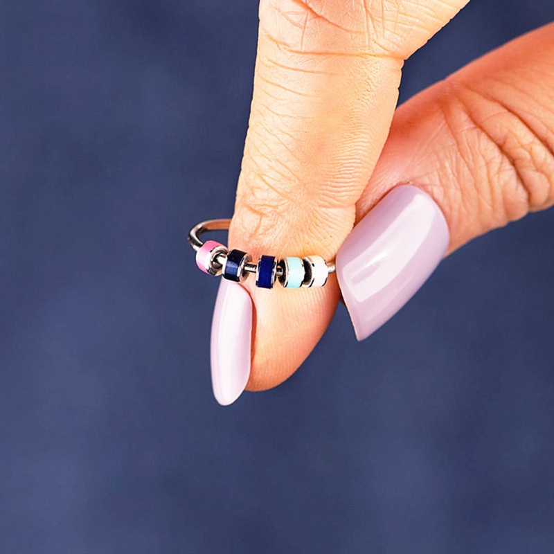 Vòng Xoay Kèm Hạt Phẳng Giảm Căng Thẳng Cá Tính Cho Nam Và Nữ