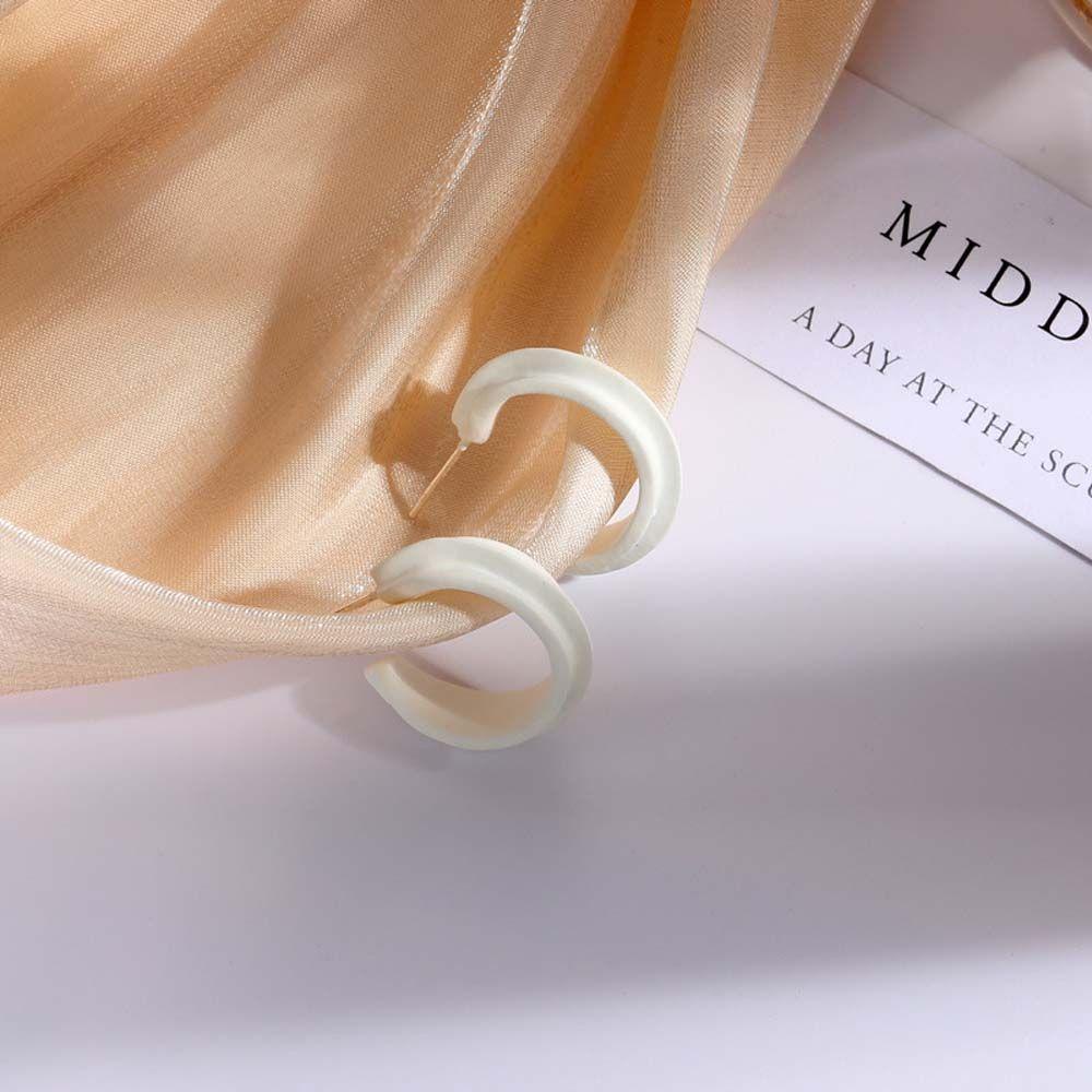 Bông Tai Hình Tròn Màu Xanh Dương Phong Cách Hàn Quốc Thời Trang