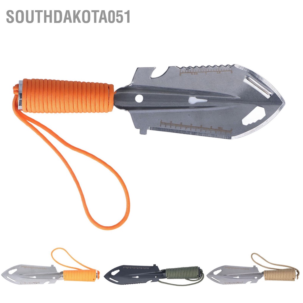 Southdakota051 Mini Trowel Balo Xẻng Thép không gỉ đa chức năng để làm vườn Trồng cây sinh tồn ngoài trời
