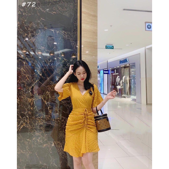 [Mã SR14MAY5 giảm 20K đơn 50K] Đầm nữ / Váy đuôi cá màu vàng rút dây hông đi biển, đi chơi siêu xinh cho chị em | BigBuy360 - bigbuy360.vn