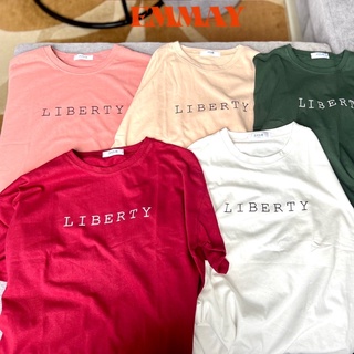 Áo phông nữ, áo thun nữ form rộng cotton cao cấp CHỮ LIBERTY Freesize<65kg
