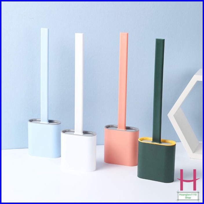 Cọ Vệ Sinh Bồn Cầu Bằng Silicon Tiện Dụng Kèm Hộp Đựng