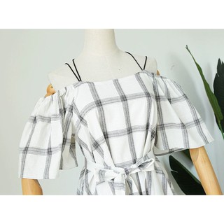 Váy kẻ One More full tag size S, M