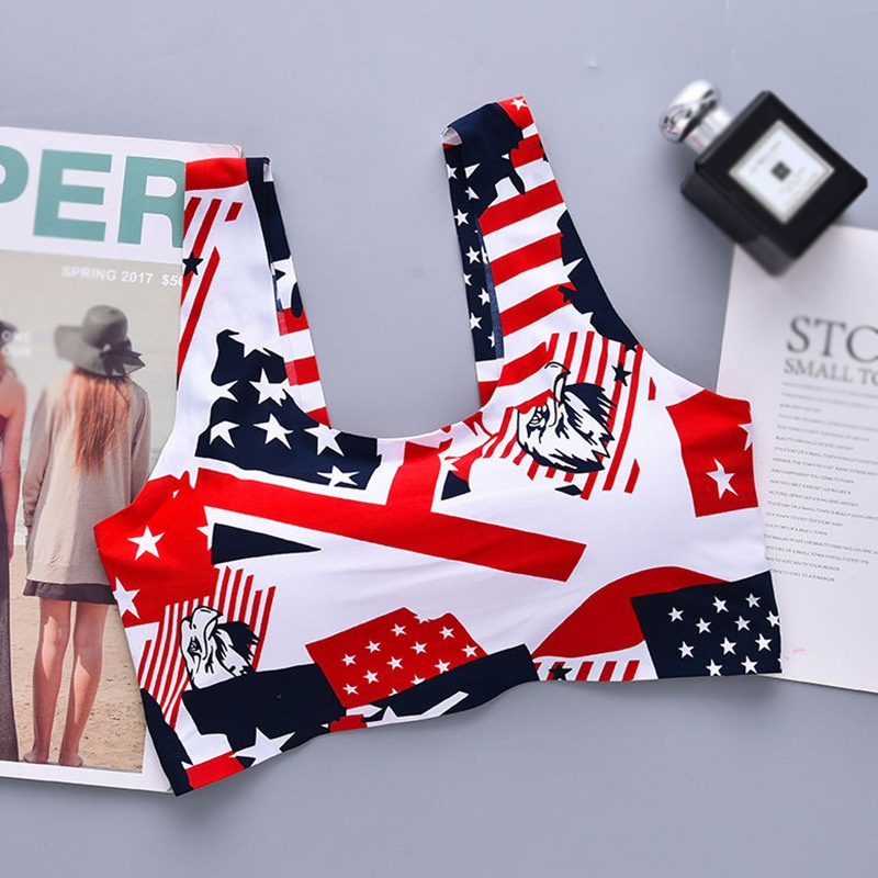 Áo Lót Dây Không Tay Hở Rốn In Họa Tiết Thời Trang Gợi Cảm Cho Nữ