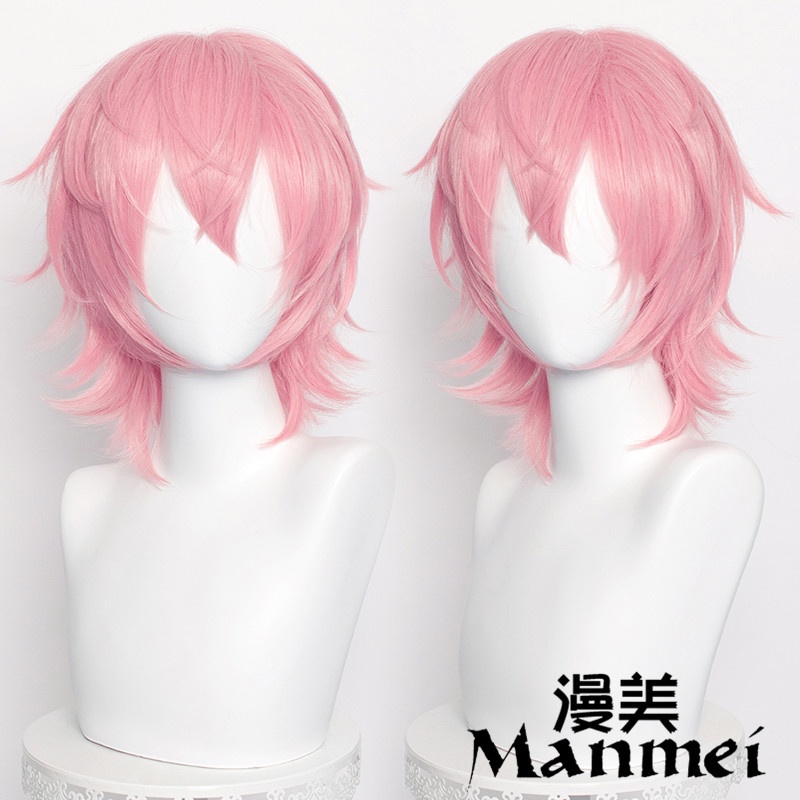 Bộ Tóc Giả Ngắn Màu Hồng Hóa Trang Nhân Vật Anime Yarichin Bu Club Ayato Yuri