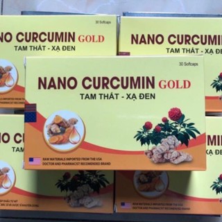Hỗ trợ giảm Viêm Loét Dạ Dày NANO CURCUMIN GOLD TAM THẤT XẠ ĐEN Hộp 30 Viên