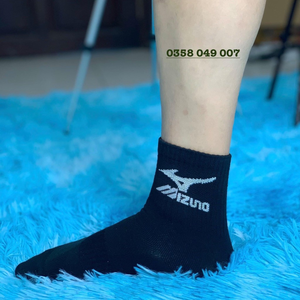 🔥 FREESHIP EXTRA 🔥 Tất Vớ Mizuno Trắng, Mizuno Đen, Kẻ Xọc Đen Cổ Lửng Cực Hót