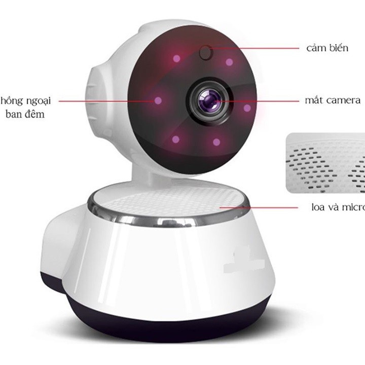 Camera Giám Sát, Chống Trộm, An Ninh, Wifi IP V380 Ghi Âm, Quay Hình Rõ Nét, Hồng Ngoại Nhìn Đêm - Uy Tín 1 Đổi 1