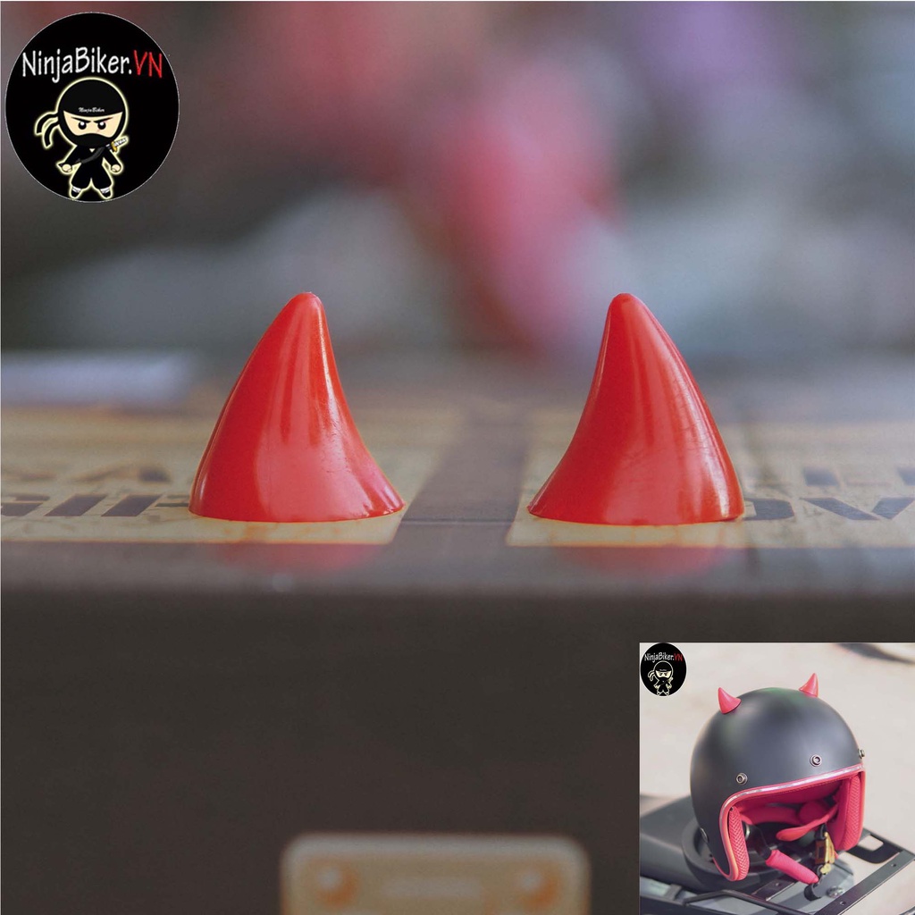 Nón bảo hiểm 3/4 NTMAX chính hãng tặng kèm phụ kiện sừng mini (sừng mini đỏ)