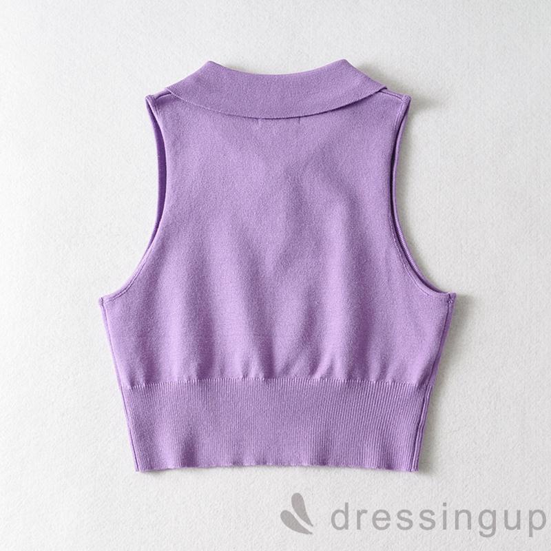 Áo Croptop Sát Nách Màu Trơn Thiết Kế Khoét Rỗng Thời Trang Mùa Hè Cho Nữ