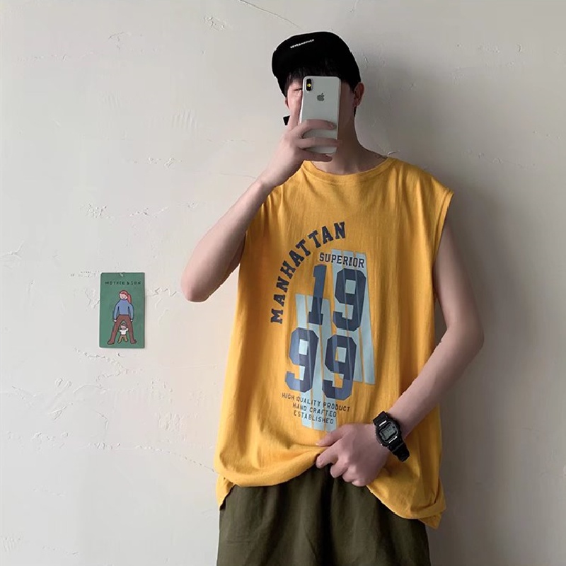 Áo Ba Lỗ Nam In Chữ Size M-5XL Phong Cách Hàn Quốc