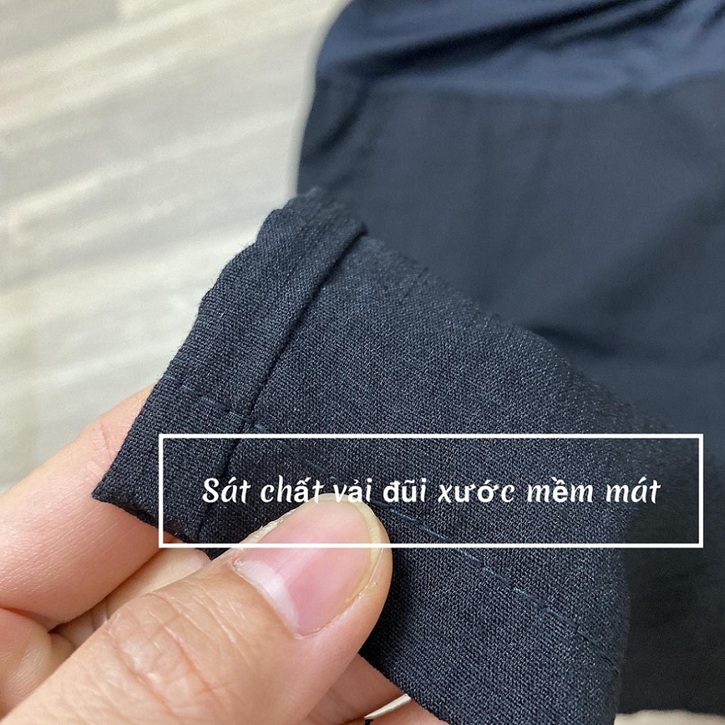 Quần Bầu Lửng Chất Đũi Hàn Mặc Hè Siêu Mềm Mát Lịm, Có Đầy Đủ Chun Chỉnh Và Đủ Size Cho Mẹ