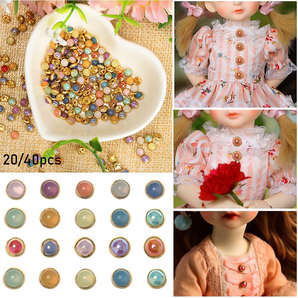 Set 20 / 40 Nút Mini May Vá Thủ Công DIY Cho Nhà Búp Bê