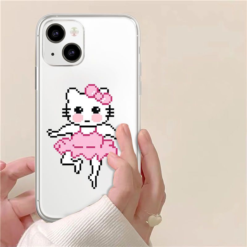 Ốp Điện Thoại Tpu Dẻo Họa Tiết HELLO KITTY Cho iPhone 14 11 12 13 pro max XS X XR XSMax 7 8 6 6s plus SE 2020