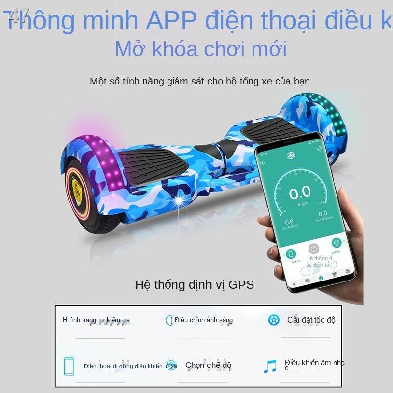2021Muộn nhất✜┇Xe thăng bằng thông minh điện hai bánh somatosensory người lớn trẻ em học sinh tiểu đi du lịch xoay giá r