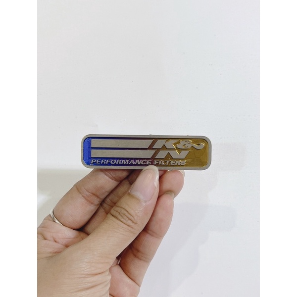 Tem titan chữ K&N dán trang trí xe máy, dán ốp pô e - ốp lọc gió xe tay ga có sẵn keo